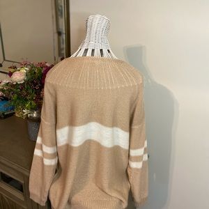 Drop shoulder sweater blouse